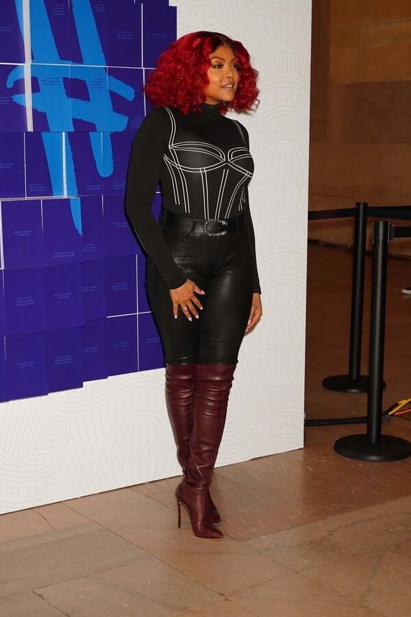 Female Celebrity Boots &amp; Leather - Taraji P Henson