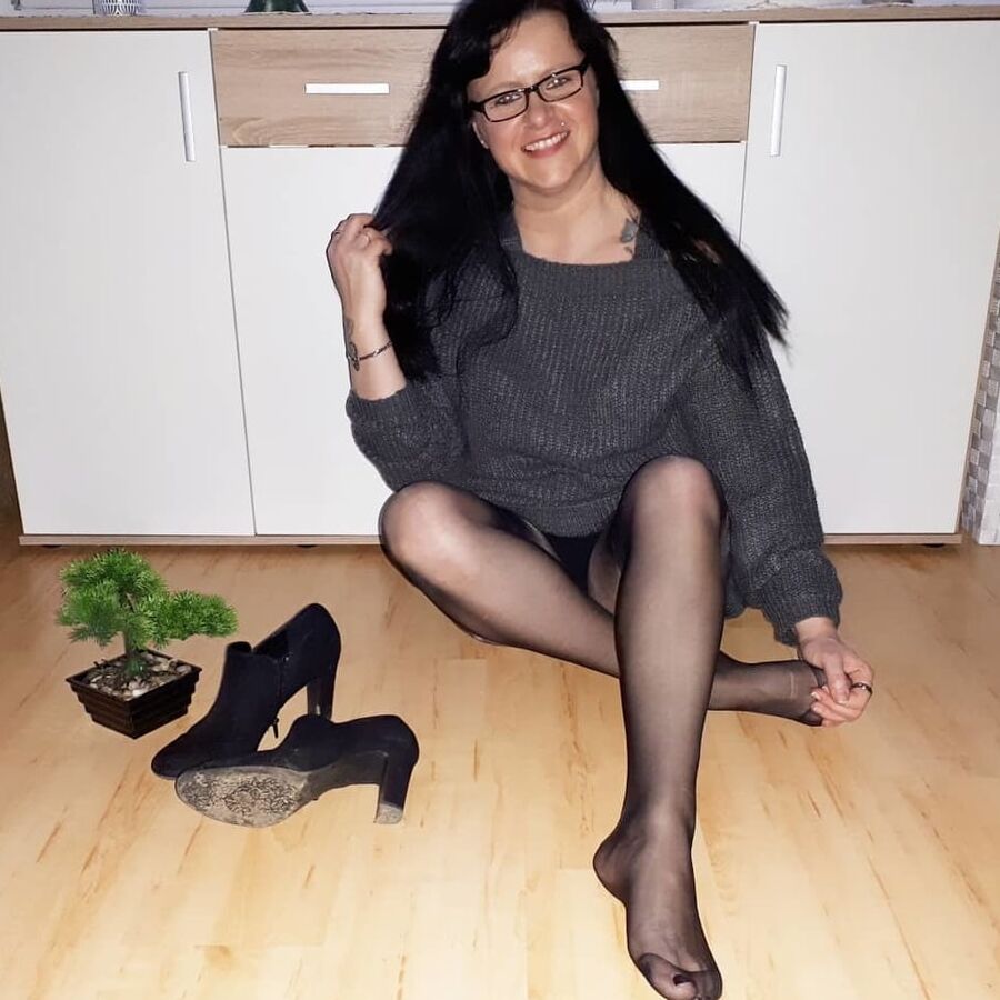 German Wife in Pantyhose