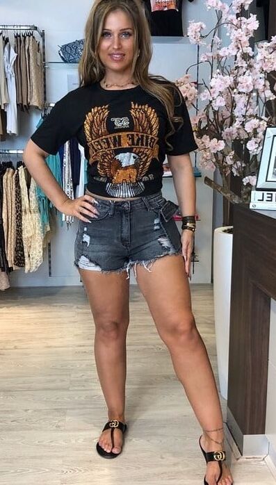 Hot Dutch amateur Fashionstore owner in thight pants