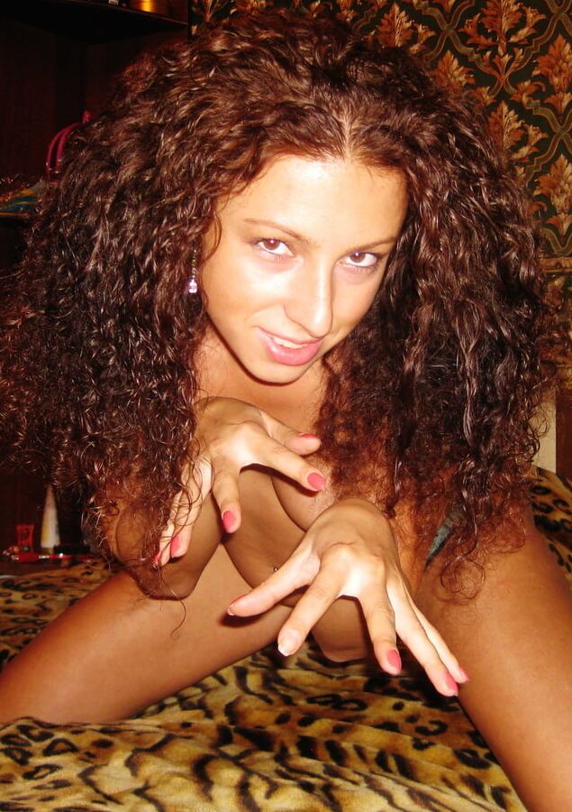 Wild curly brunette