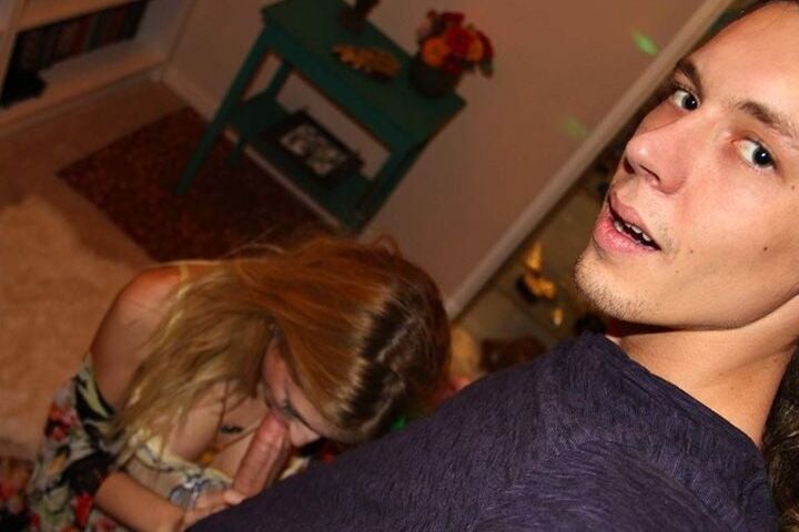 Skinny Blonde Facial Lover