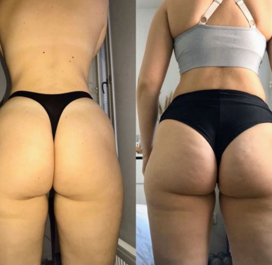Before after booty