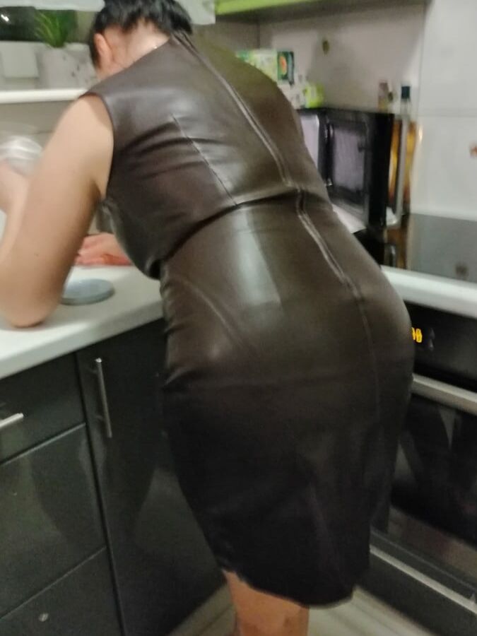 Leather dress