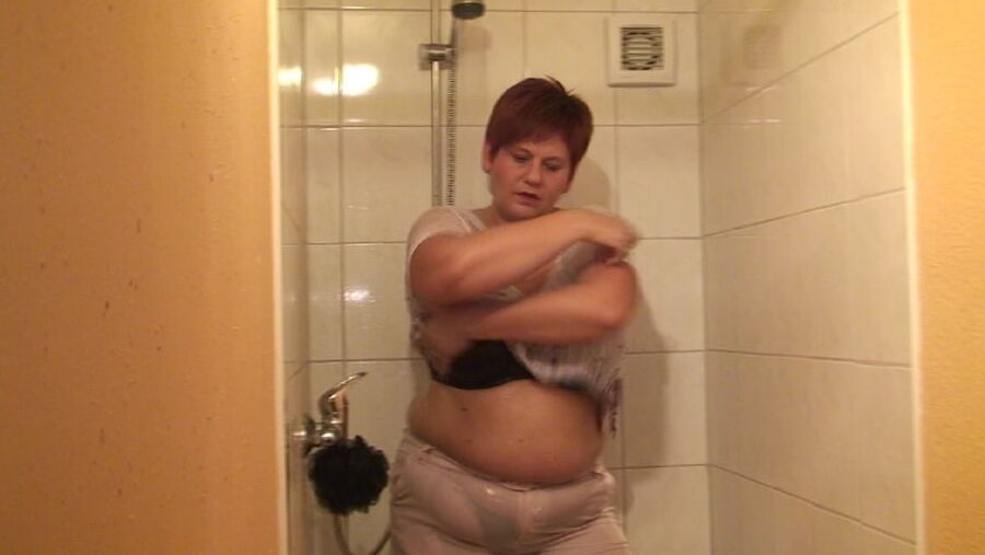 I shower in clothes and then strip