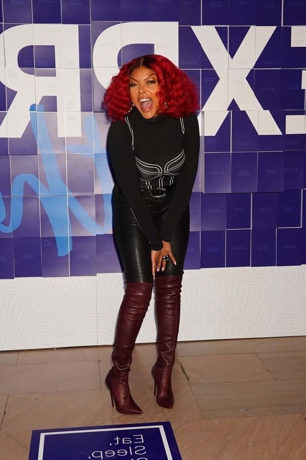 Female Celebrity Boots &amp; Leather - Taraji P Henson