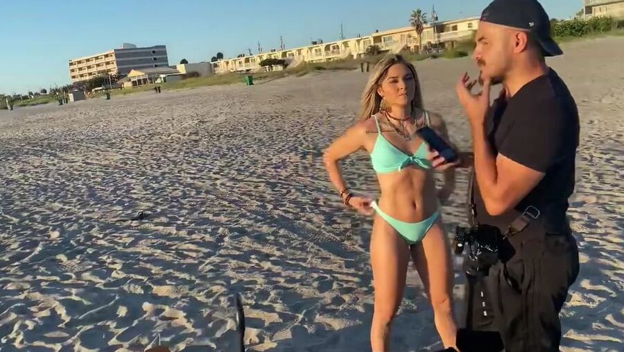 Tay Conti aka wwe nxt Taynara Conti photoshoot on the beach