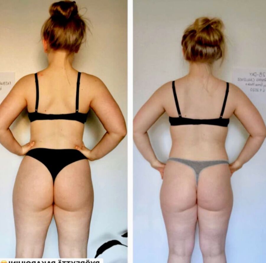 Before after booty