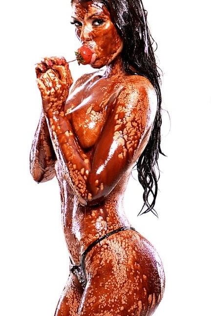 Messy girls covered in goo