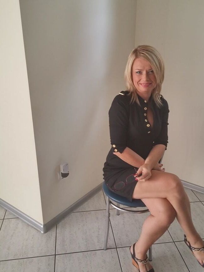 Clothed mature blonde (friend of my wife)