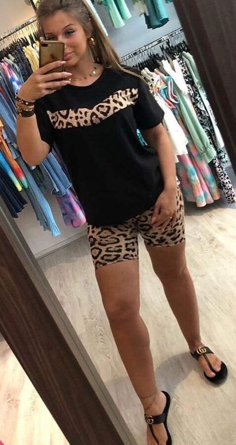 Hot Dutch amateur Fashionstore owner in thight pants