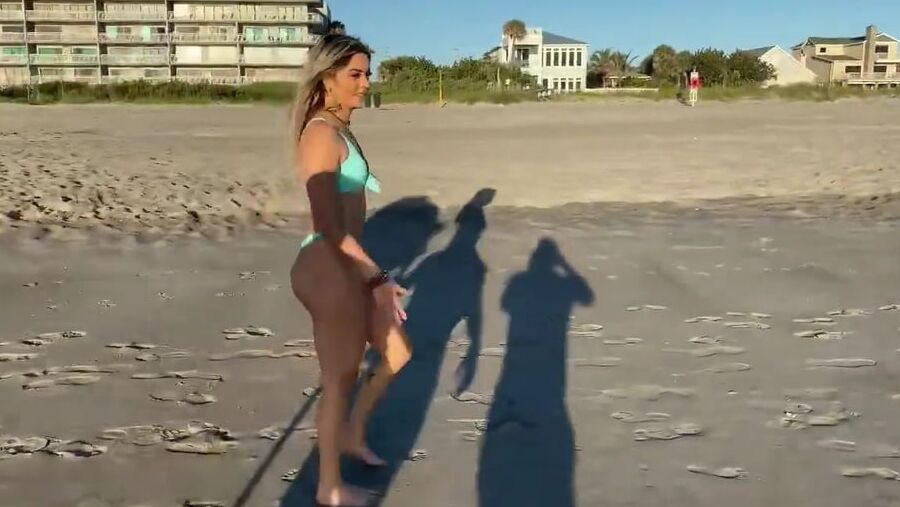 Tay Conti aka wwe nxt Taynara Conti photoshoot on the beach