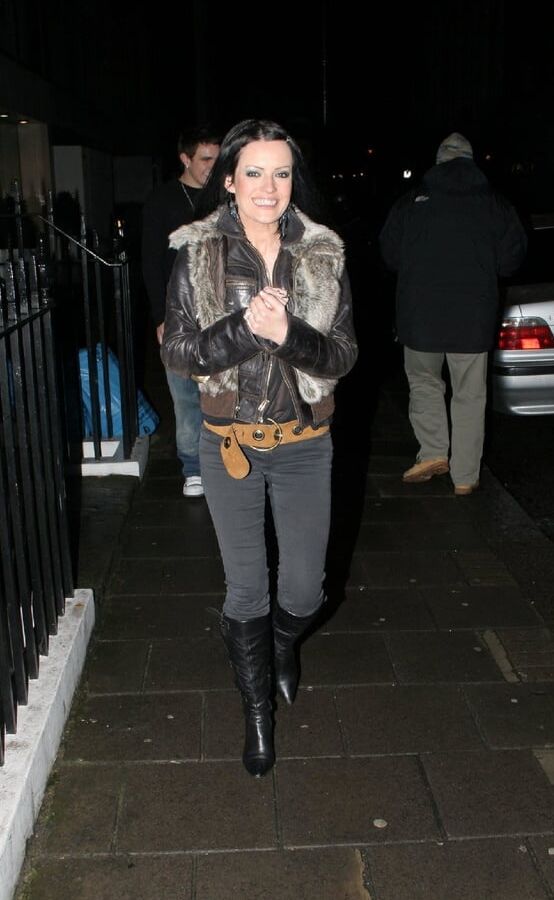 Female Celebrity Boots &amp; Leather - Hayley Evett