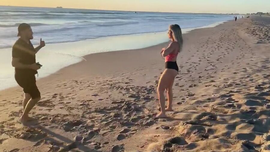 Tay Conti aka wwe nxt Taynara Conti photoshoot on the beach