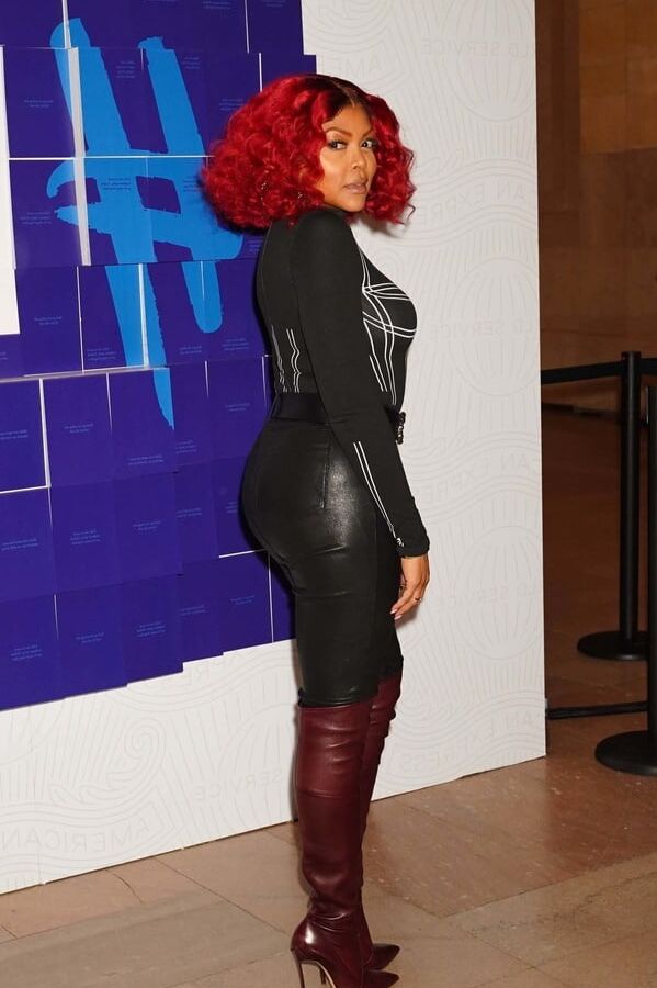 Female Celebrity Boots &amp; Leather - Taraji P Henson