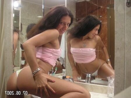Wild curly brunette