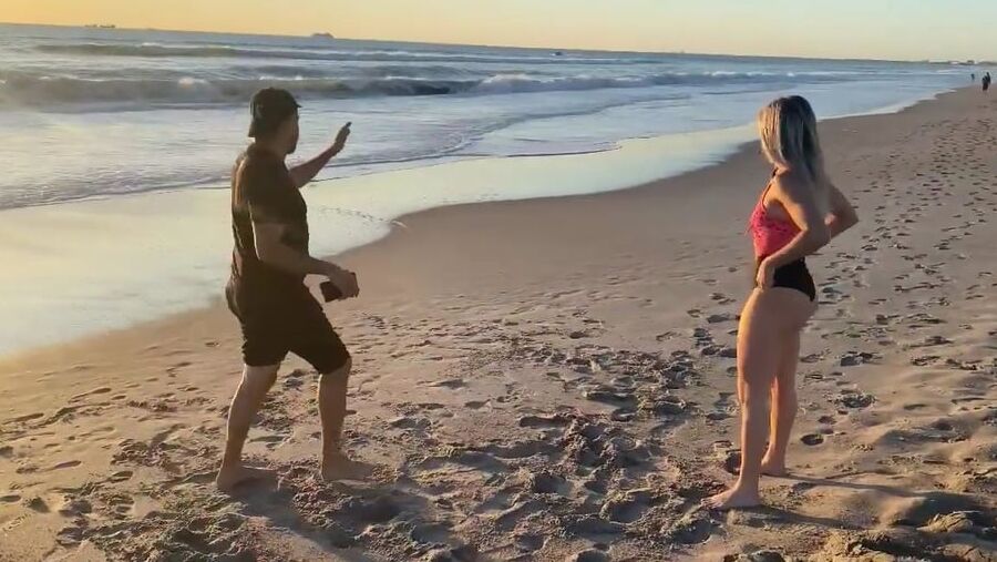 Tay Conti aka wwe nxt Taynara Conti photoshoot on the beach