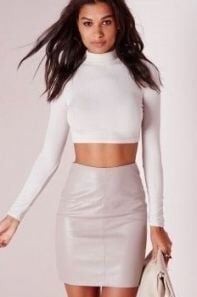 Grey Leather Skirt - by Redbull