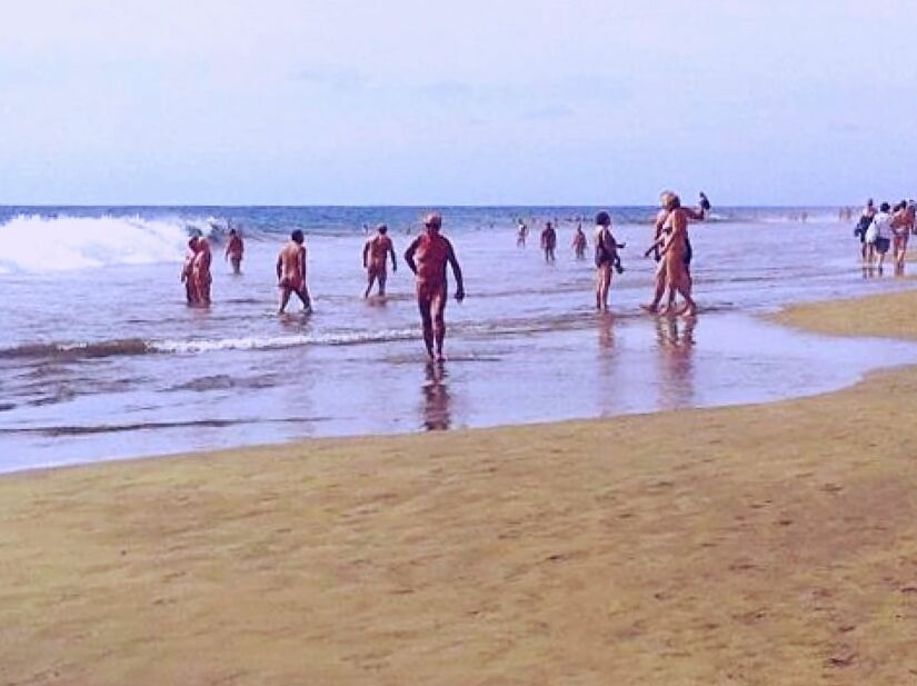 Naturist beach and sand dunes