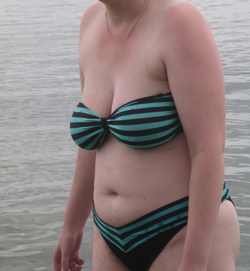 - my wife Annett - beach voyeur and home with bikini