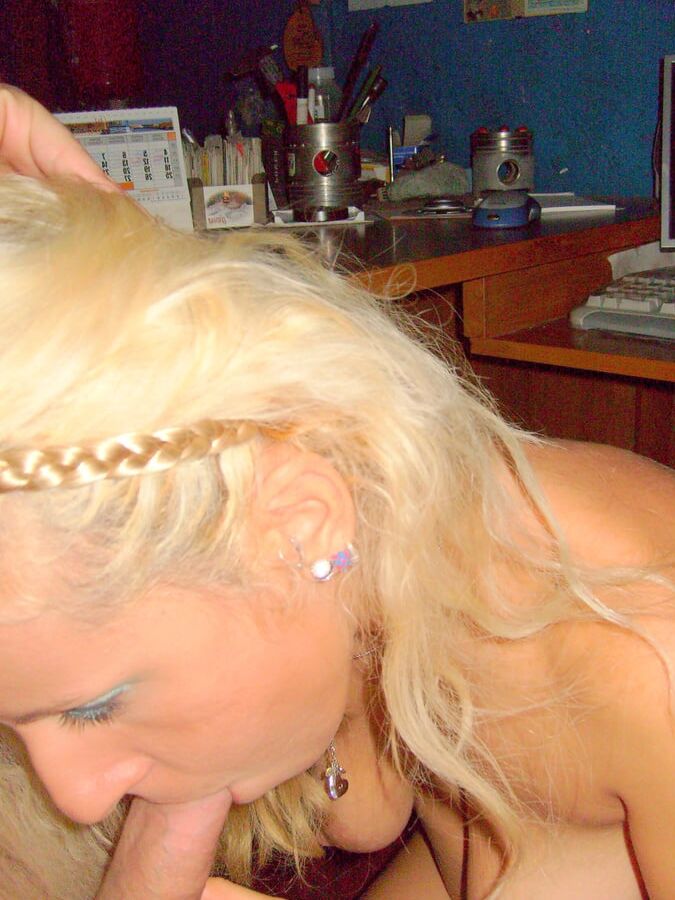 young milf in front of cuckold husband