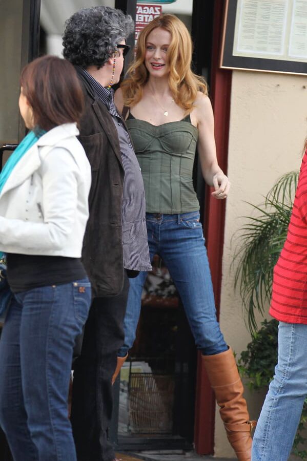 Female Celebrity Boots &amp; Leather - Heather Graham