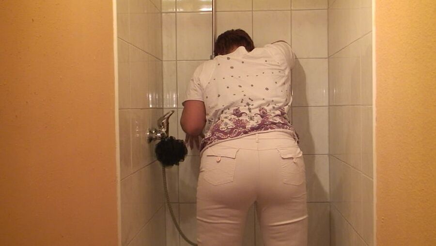 I shower in clothes and then strip