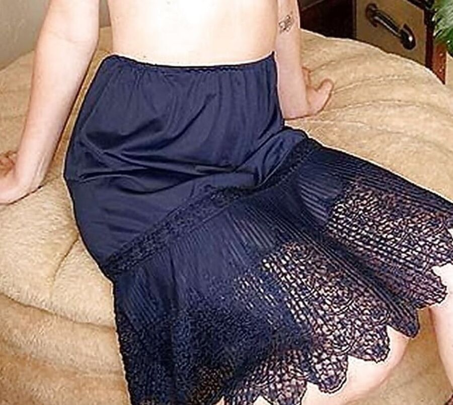 Sexy Slips Lacy Lingerie Silky Stockings and Soft Panties