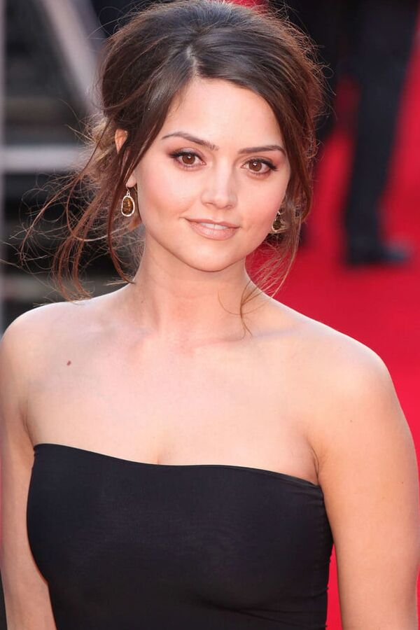 Jenna Coleman pulling lots of cute faces