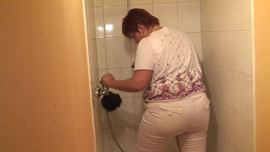 I shower in clothes and then strip