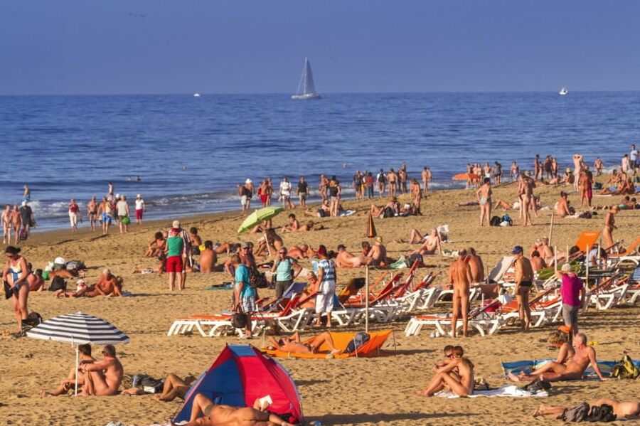 Naturist beach and sand dunes