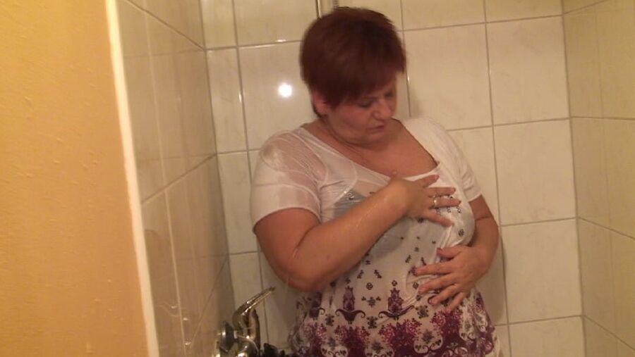 I shower in clothes and then strip