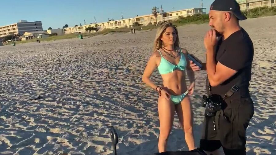 Tay Conti aka wwe nxt Taynara Conti photoshoot on the beach