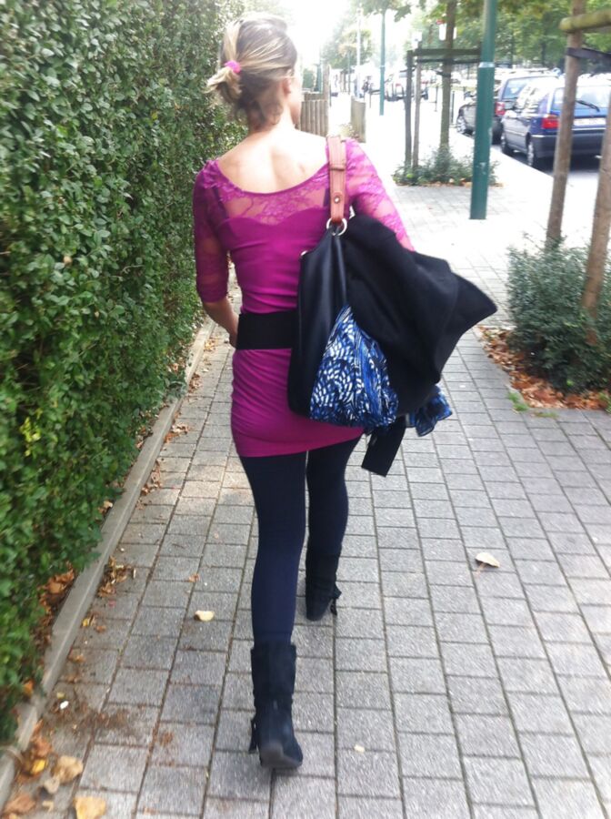 Mature boots in the street
