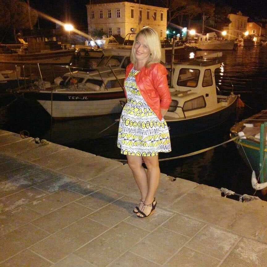 Clothed mature blonde (friend of my wife)