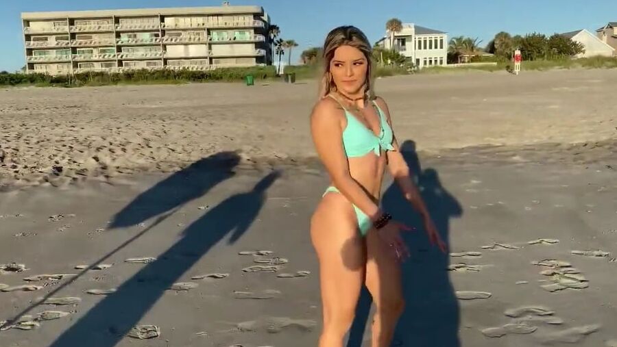 Tay Conti aka wwe nxt Taynara Conti photoshoot on the beach