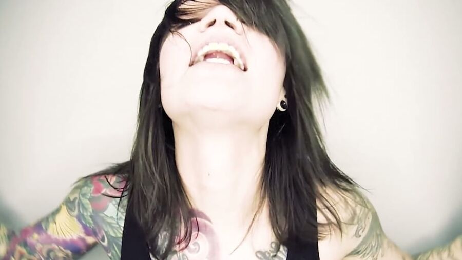 Rock Singer Renee Phoenix With Her Big Sexy Mouth Open