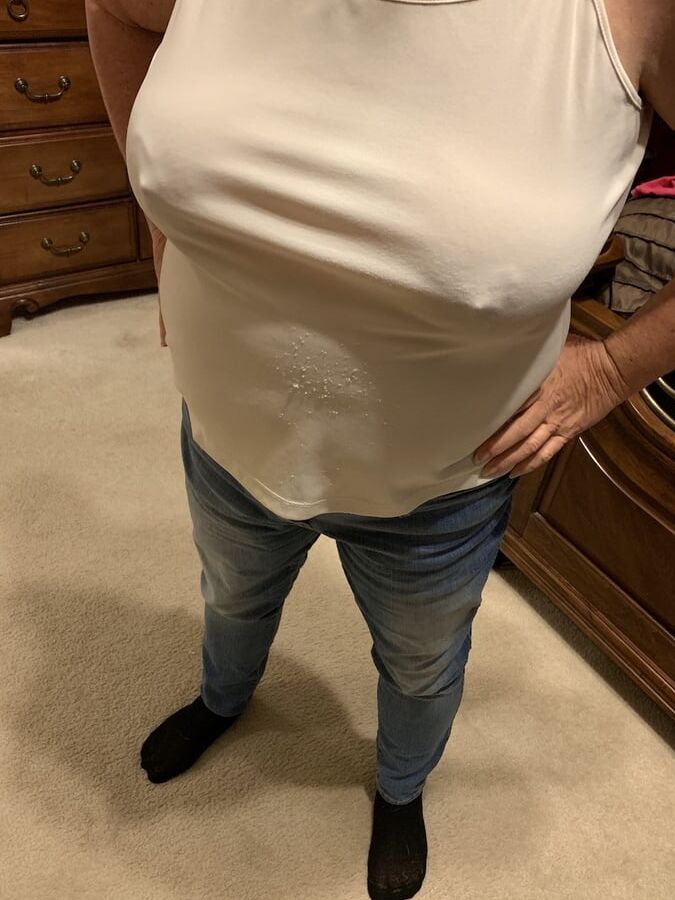 Granny Braless At Home