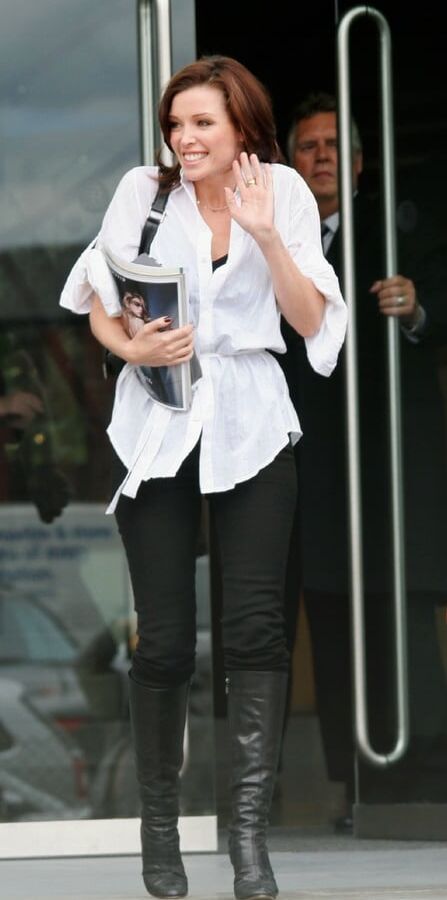 Female Celebrity Boots &amp; Leather - Dannii Minogue