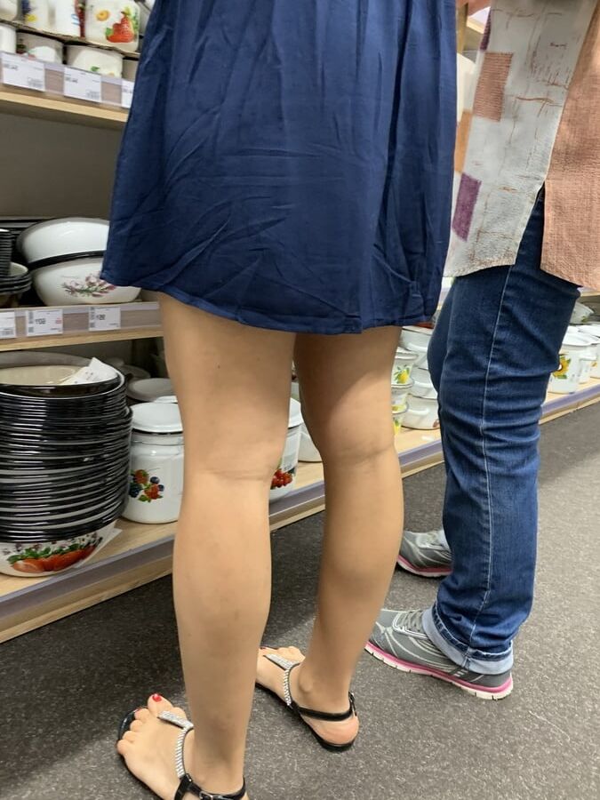 Upskrt blue dress