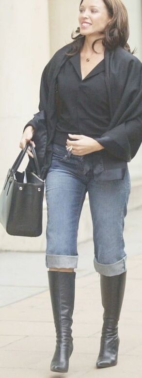 Female Celebrity Boots &amp; Leather - Dannii Minogue