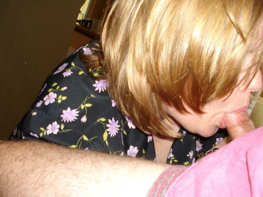 BBW blonde blowjob and facial lover