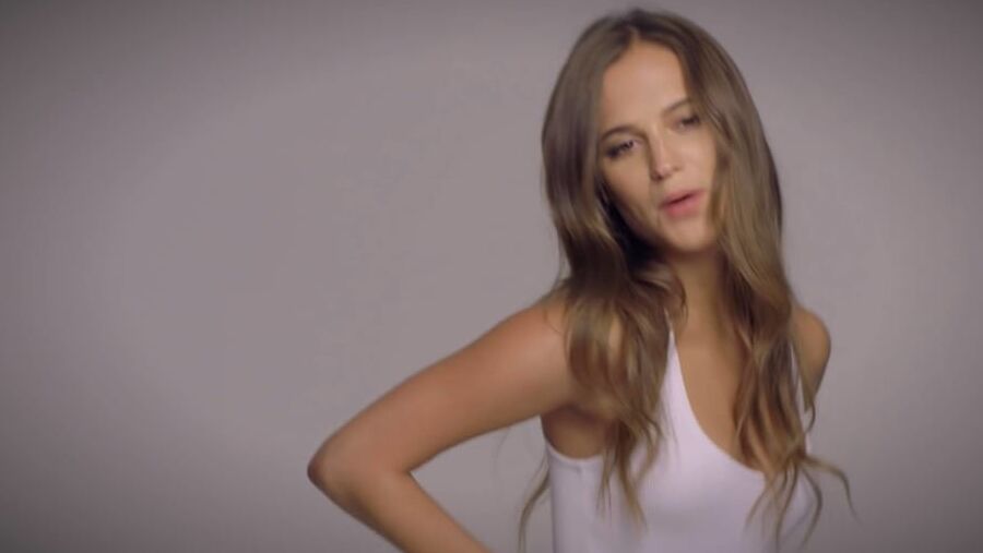 Alicia Vikander my ideal woman is flat chested.