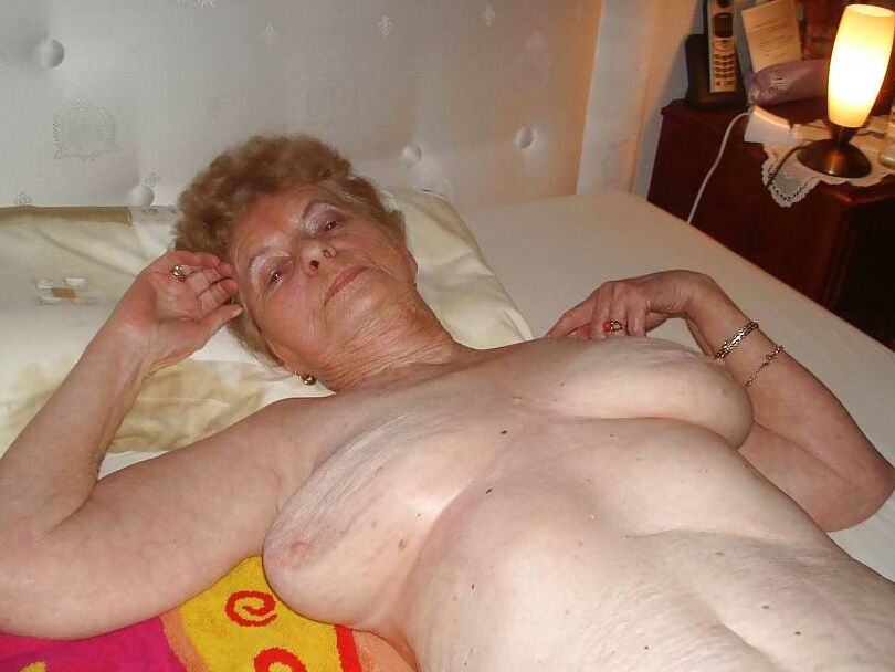 Granny Braless At Home