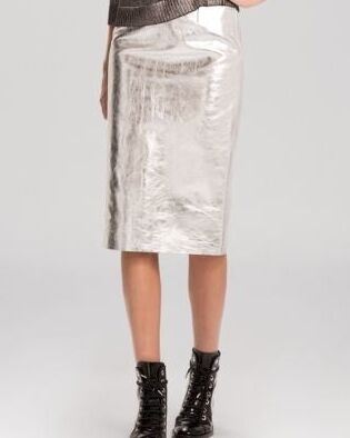 Metallic Coloured Leather Skirts - by Redbull