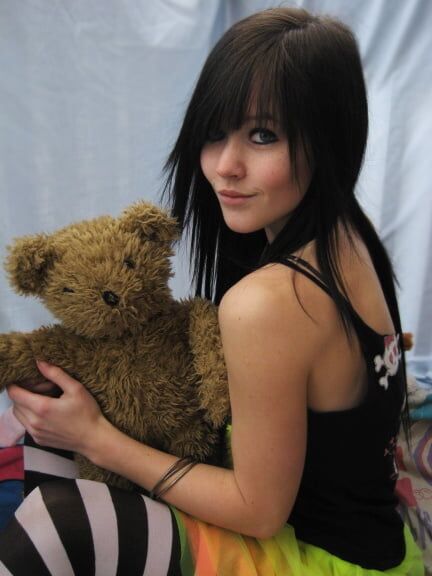 Naughty Girl with Teddy Bears-