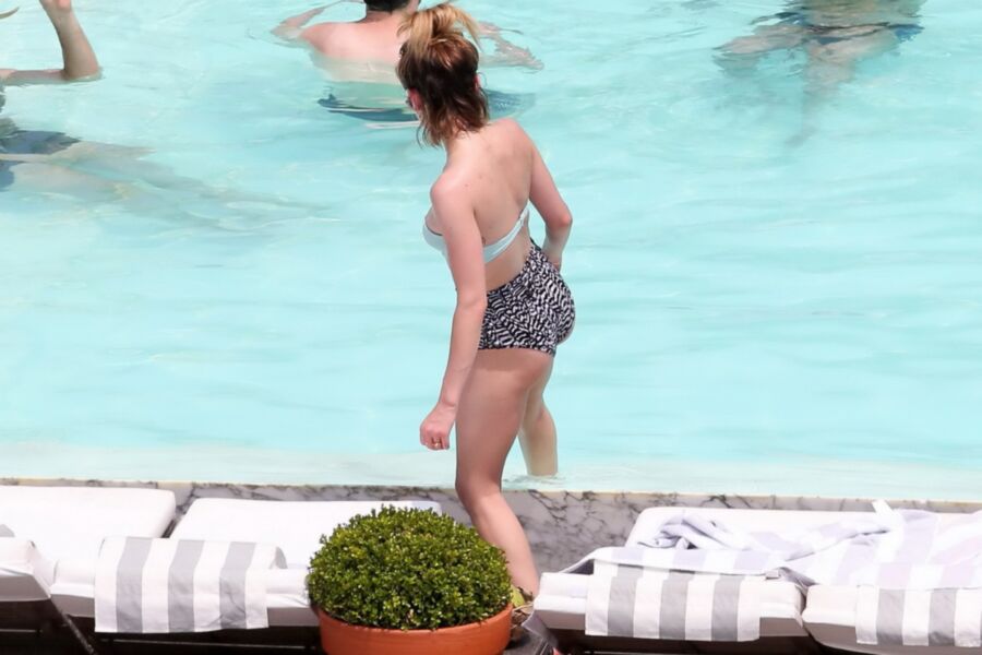 Lucy Hale Booty in Camouflage Shorts