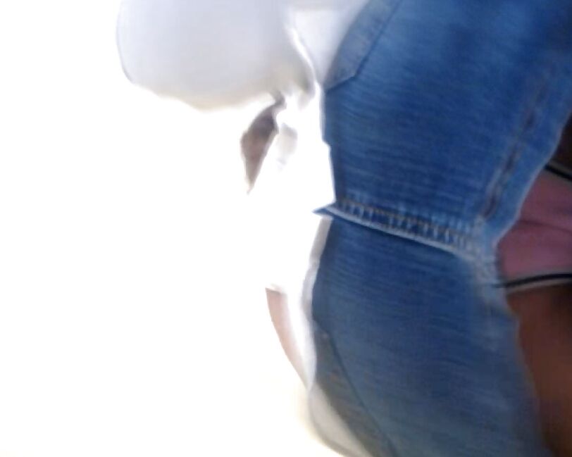 Pink panty upskirt