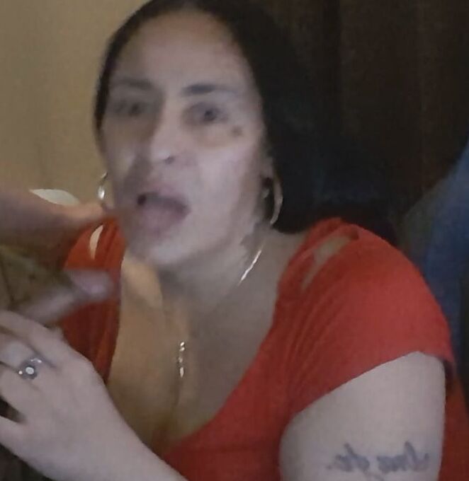 Nikki Bronx MILF face fucks a cock for some cash