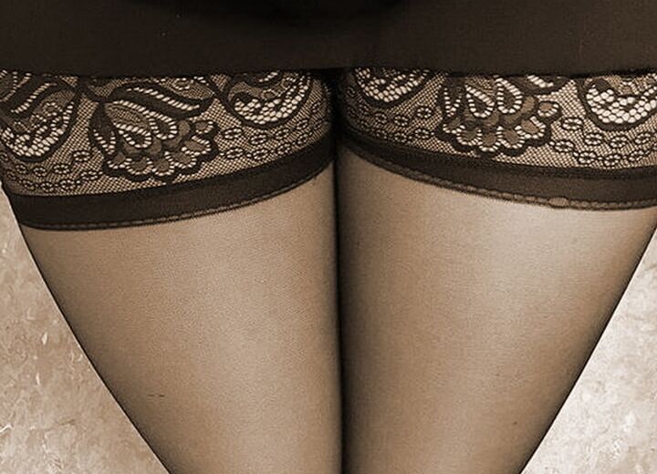Hold up stockings are always sexy and seductive