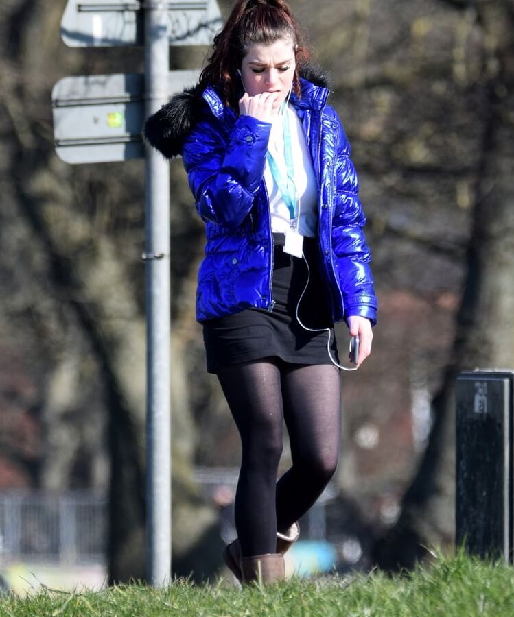 Street Pantyhose - Brit Slag in the Park